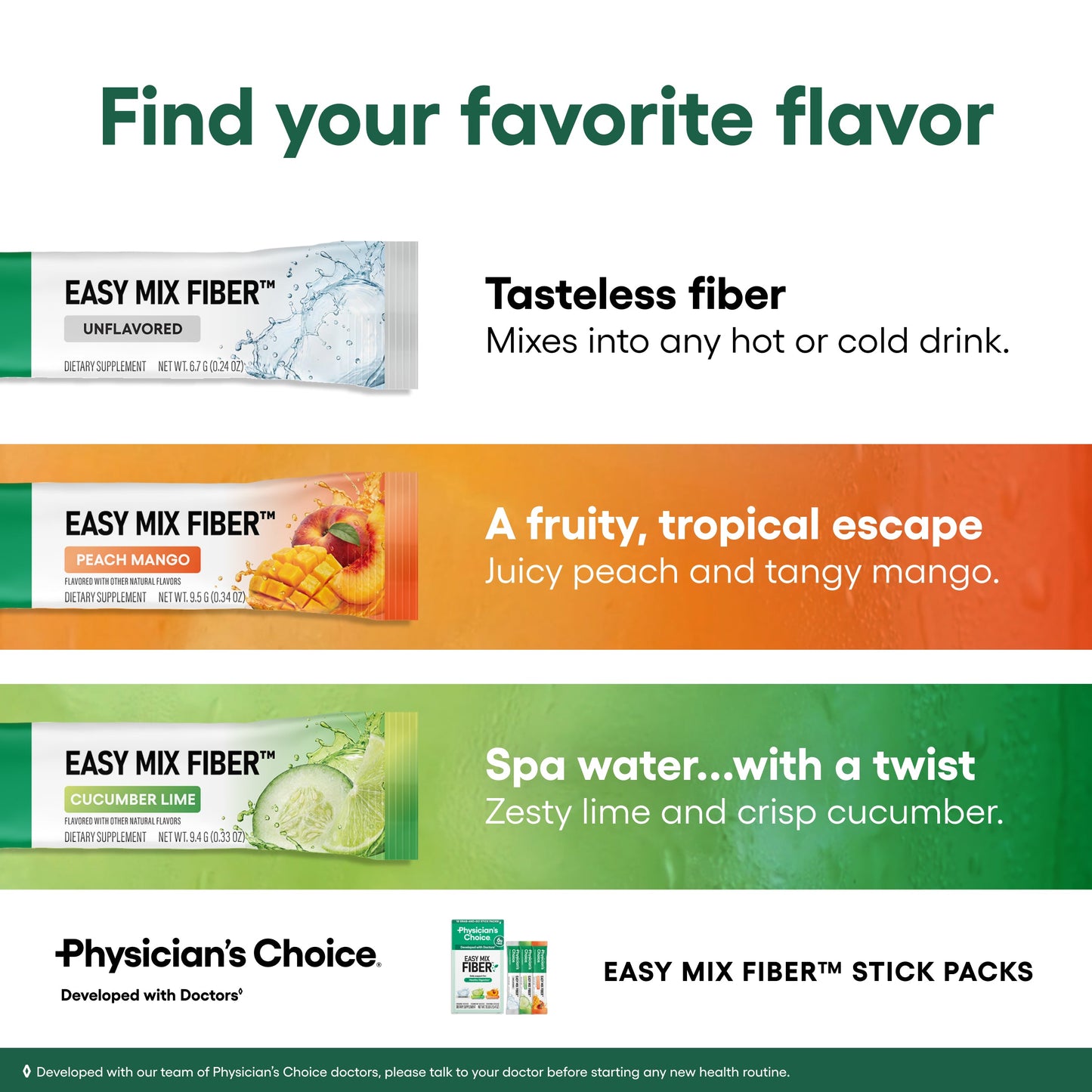 Easy Mix Fiber Stick Packs