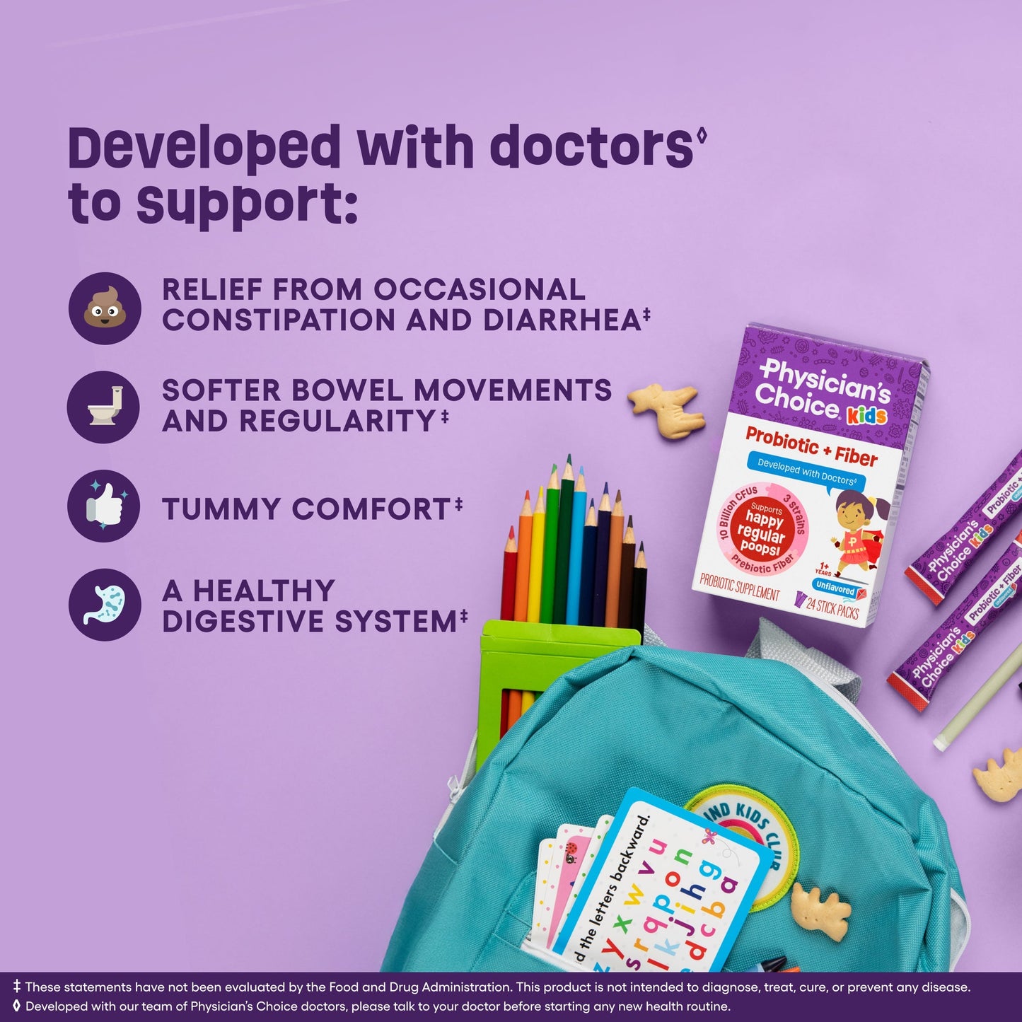 Kids Probiotic + Prebiotic Fiber Packets  - Unflavored