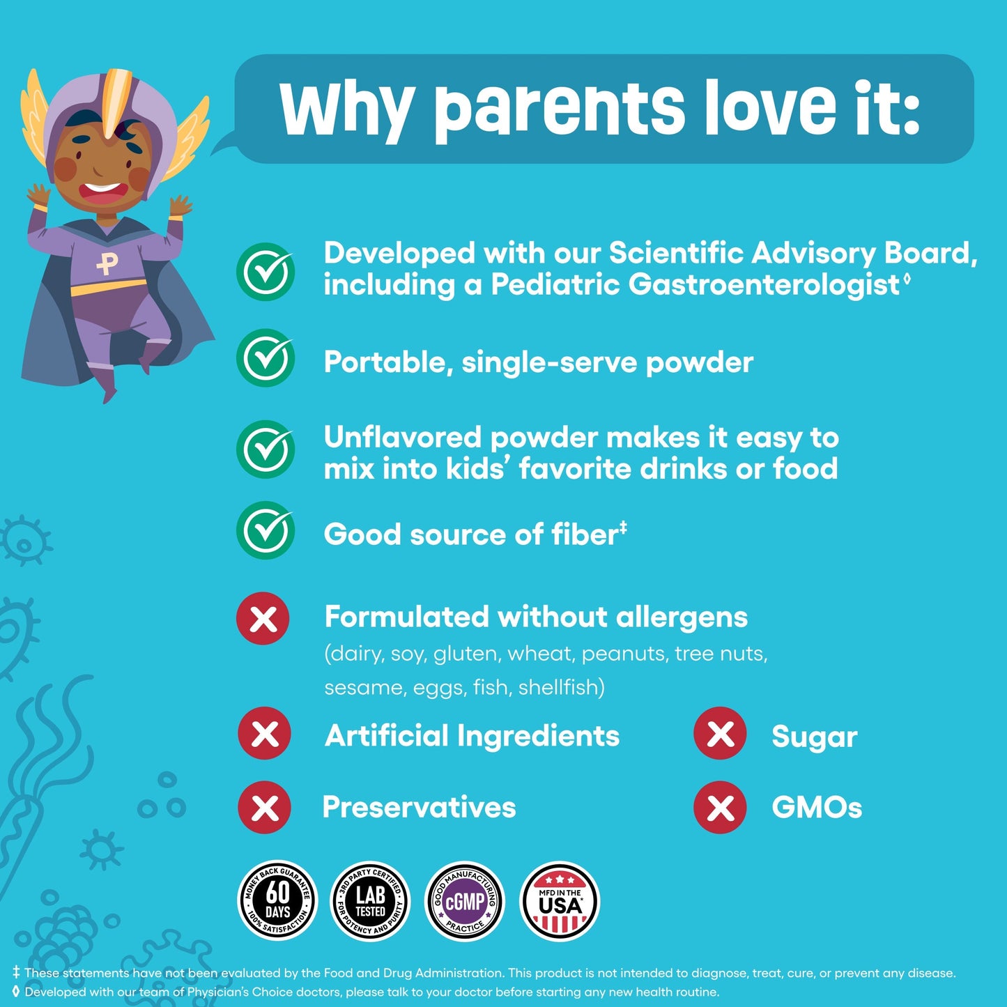 Kids Probiotic + Prebiotic Fiber Packets  - Unflavored