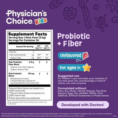 Kids Probiotic + Prebiotic Fiber Packets  - Unflavored